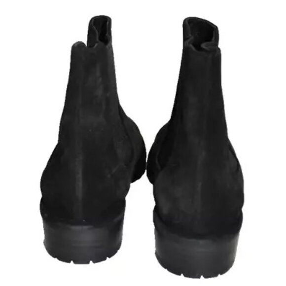 -$650 STUART WEITZMAN Laine suede Chelsea boots BLACK CHUNKY 8 38.5 (PB23) - Picture 5 of 7